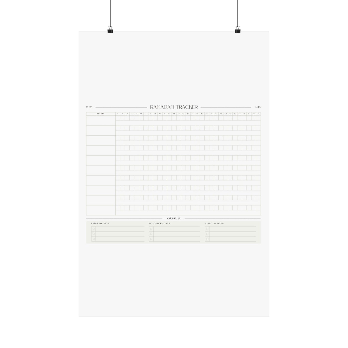 Ramadan Habit Tracker